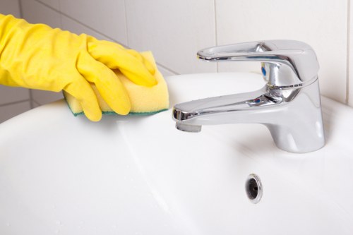 Waste handling and disposal during a cleaning job